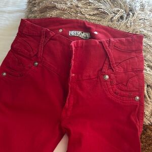 Women's Bold Red Jeans